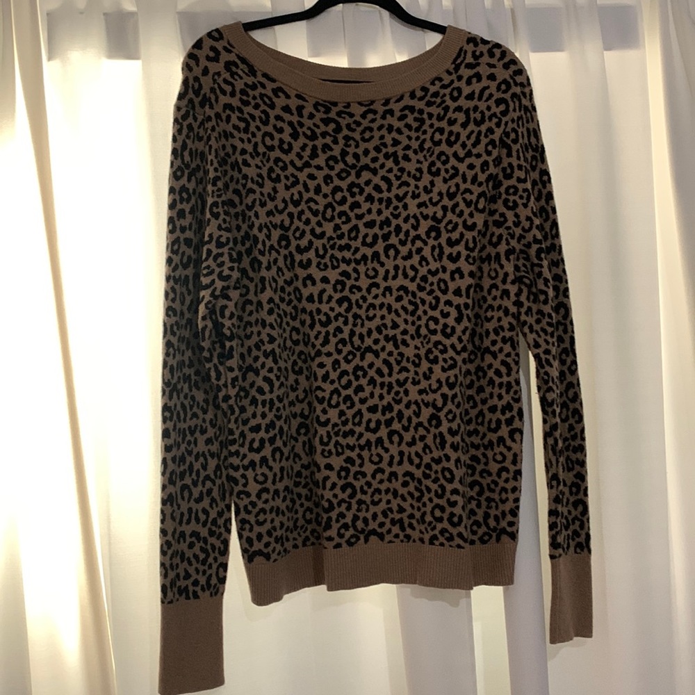 Brown Cheetah Print Sweater